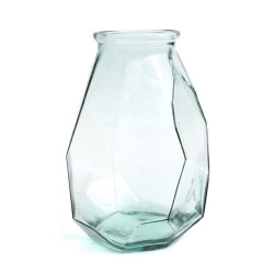 Bazar Bizar The long origami vase blue