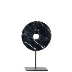 Bazar Bizar The marble disc on stand black m