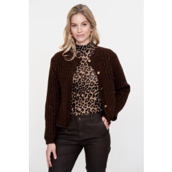 Geisha 54541-14 775 cardigan lurex & sequinces brown/copper