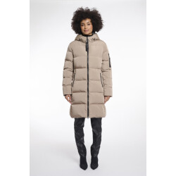 Rino & Pelle long padded hooded coat jade.7002512 toffee