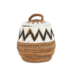 Bazar Bizar The little bay beach basket natural white m