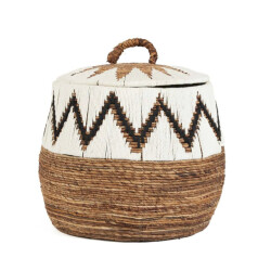 Bazar Bizar The little bay beach basket natural white l