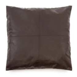 Bazar Bizar The four panel leather cushion cover choco 60x60