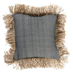 Bazar Bizar The cotton bonita cushion cover natural black 40x40