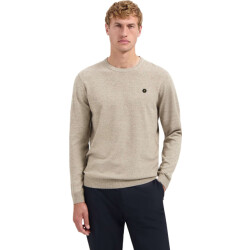 No Excess Pullover crewneck 2 coloured melang sand
