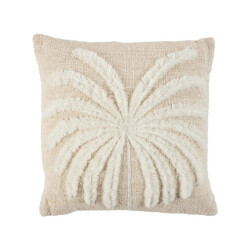 Bazar Bizar The isla palm cushion cover natural white