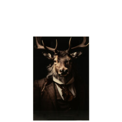 J-Line Wall decoration deer suit glass multicolored