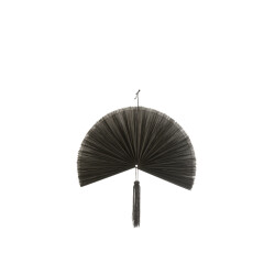 J-Line Wall decoration fan+tassel black small