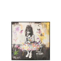 J-Line Painting ballerina acrylic multicolored