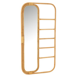J-Line Mirror ladder rattan natural