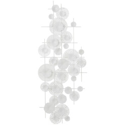 J-Line Wall deco flowers metal white