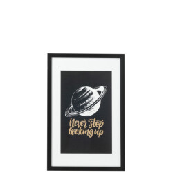 J-Line Wall deco moon paper/plastic black