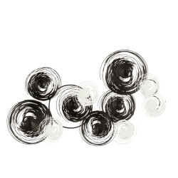 J-Line Wanddeco cirkels metaal wit