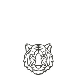 J-Line Wanddecoratie tijger metaal