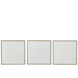 J-Line Painting lines canvas white assortment of 3