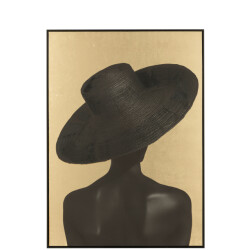 J-Line Painting rectangle zora ps black/gold colored