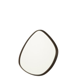 J-Line Hanging mirror abstract mirror/mdf dark brown small