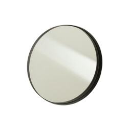 J-Line Mirror round border metal black large