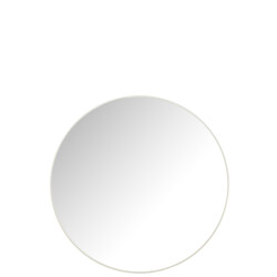 J-Line Mirror round glass/metal white large