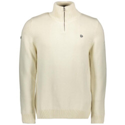Superdry Cotten knit hanly half zip ecru