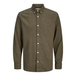 Jack & Jones jprblubrook twill solid l/s shirt l 12282353 stone gray