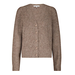 Red Button Vest srb4639 ajour mid brown