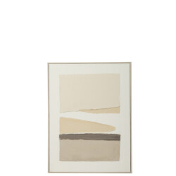 J-Line Painting mog canvas/pinewood mix