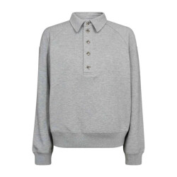 Co'Couture Dengicc polo sweat zilveren knopen