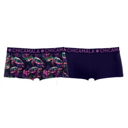 Muchachomalo Girls 2-pack boxer shorts print + solid
