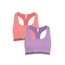 Muchachomalo Meisjes 2-pack racerback effen