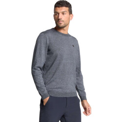 No Excess Pullover crewneck 2 coloured melang dusty blue