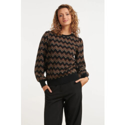 Smashed Lemon 24901 multicolour zigzagprint gebreide top |