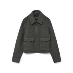 Vero Moda vmsafir short jacket ga noos 10331731 dark grey melange
