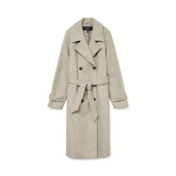 Vero Moda vmfortunevega long trenchcoat ga no 10289870 silver mink