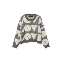 Vero Moda vmlove ls o-neck pullover boo 10331432 medium grey