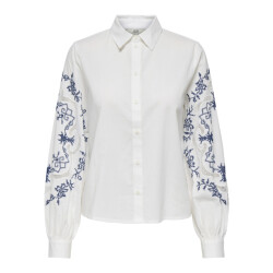 Jacqueline de Yong nora l/s embroidery shirt wvn 15359403 cloud dancer
