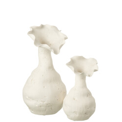 J-Line Vase helix ceramic white large