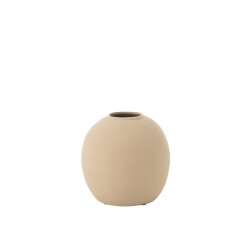 J-Line Vase cassia round clay natural small