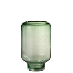 J-Line Vase nora on foot round glass light green large