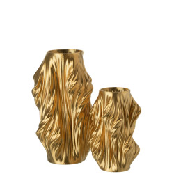J-Line Vase 3d printing irregular porcelain gold colored large