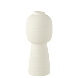 J-Line Vase lantern clay white large