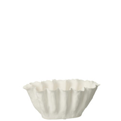 J-Line Vase calyx ceramic white small