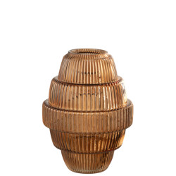 J-Line Vase max glass brown large