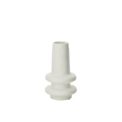 J-Line Vase lyra clay white small