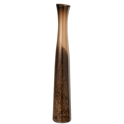J-Line Vase cylinder glass dark brown large
