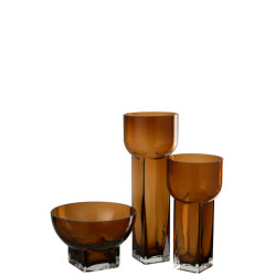 J-Line Vase carol glass brown large