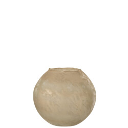 J-Line Vase soda round glass gold large