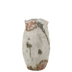 J-Line Vase moon texture cylinder clay mixed