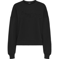 Only Onljenna l/s o-neck emb. box swt black/amore