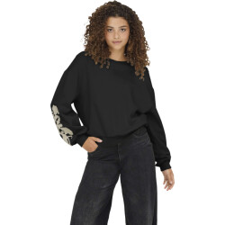 Only Onlbrooklyn l/s embroidery box swt black/boho flow